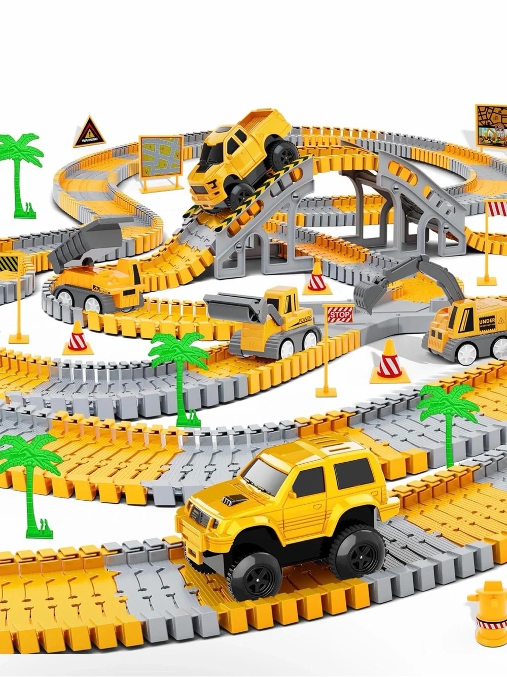 Engineering Track DIY Construction Set - Yellow & Gray